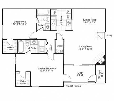 2 bed 2 bath B at Paces Pointe Apartment Homes, North Carolina, 28105
